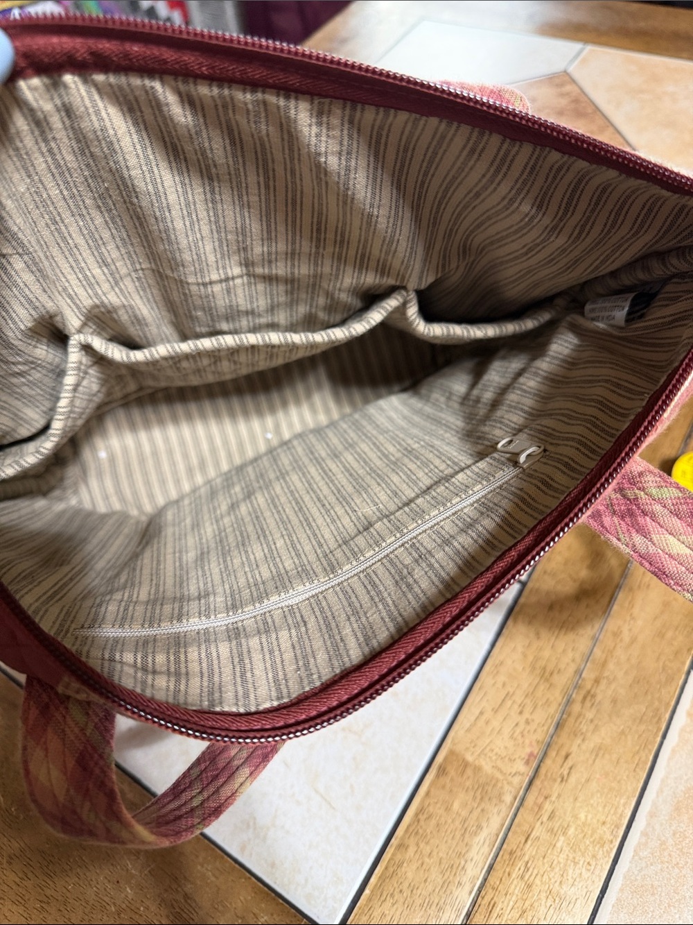 Bella Taylor Quilted Patchwork Tote in Mauve - Picture 5 of 6